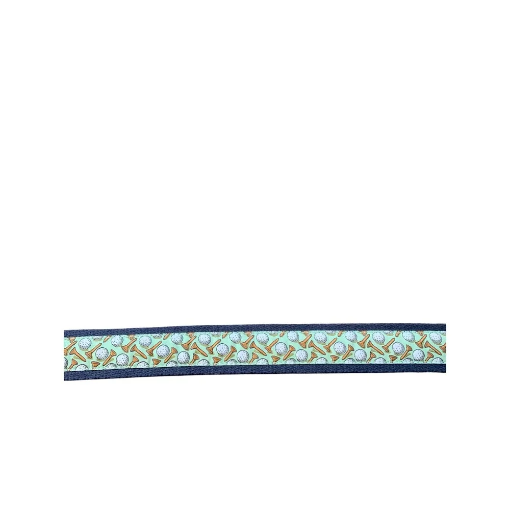 Tommy Bahama Mens‎ Golf Ball Tee Print Web Belt Navy Brown Size L 38-40 JACJ